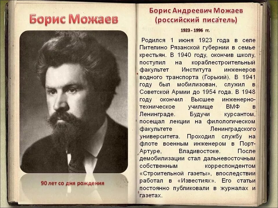 Писатель из губернии. 1 июня родился борис андреевич можаев (1923-1996) – русский писатель.. можаев борис андреевич. писатель можаев борис андреевич. можаев (1923–1996).