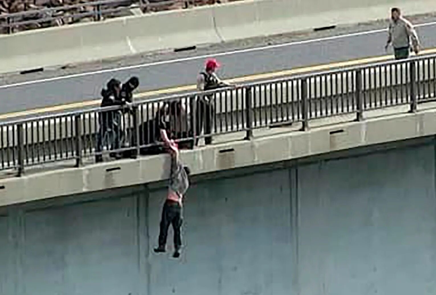 He jumps he had been jumping. Jump off the Bridge. A woman Falls off a Bridge. Look on down from the Bridge. Jumping off Bridges, 2006.