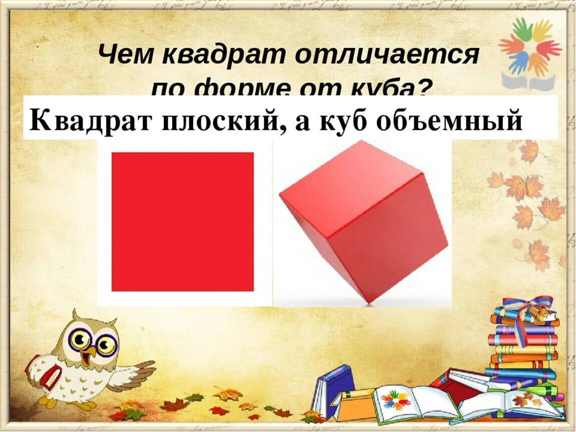 Куб урок 4 класс. Квадрат. Квадрат и куб для дошкольников. Куб Геометрическая фигура. Объемные геометрические фигуры квадрат.