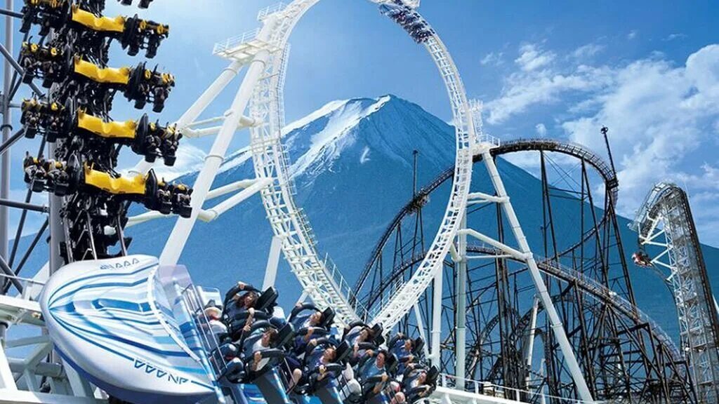 Takabisha, парк Fuji-q Highland, Фудзиесида, Япония. Американские горки в России. Аттракцион Такабиша, Япония. Fuji-q Highland.