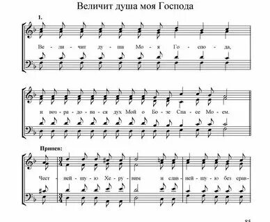 Величит душа моя господа болгарская ноты