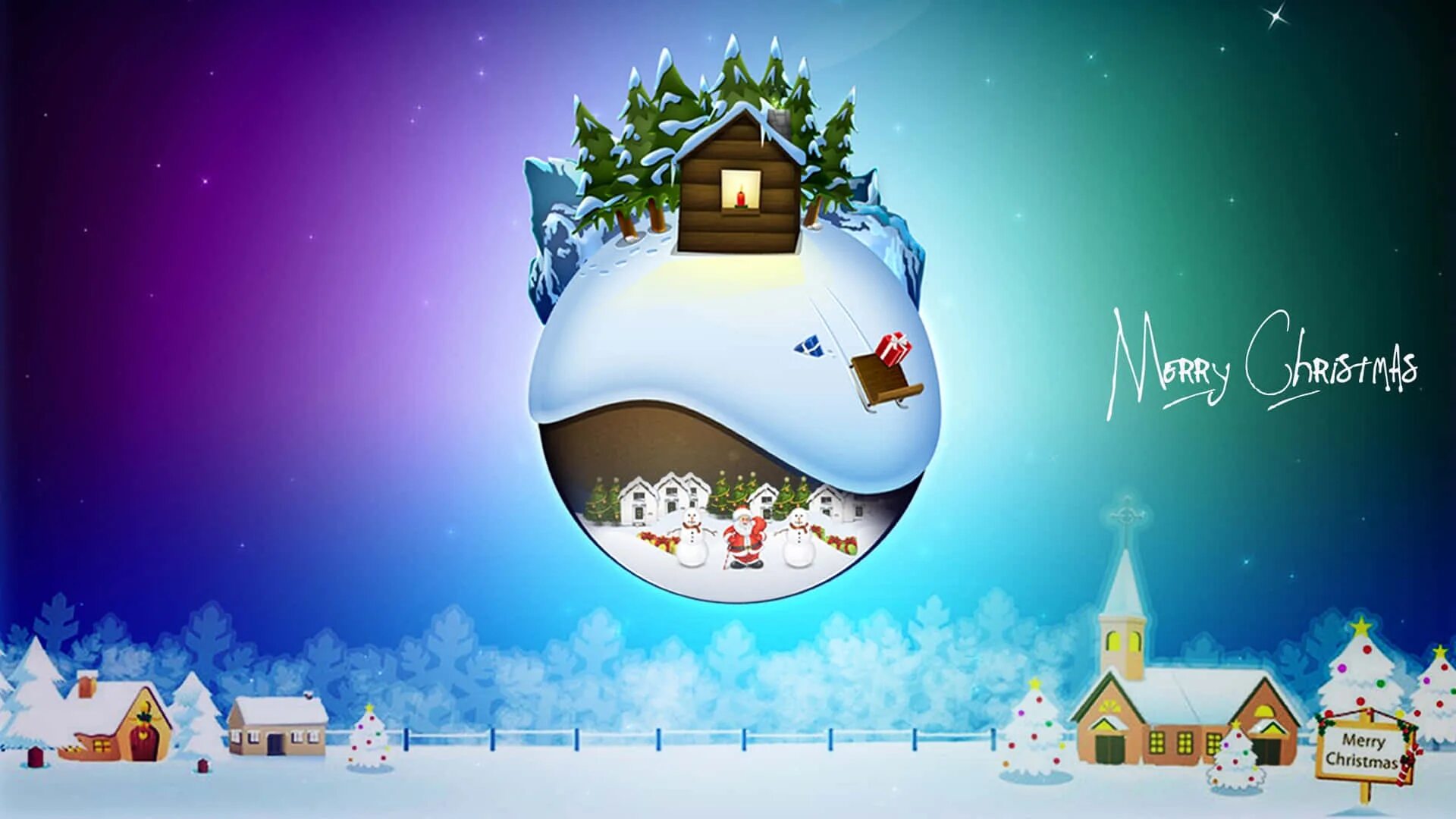 Happy new year and merry christmas открытки
