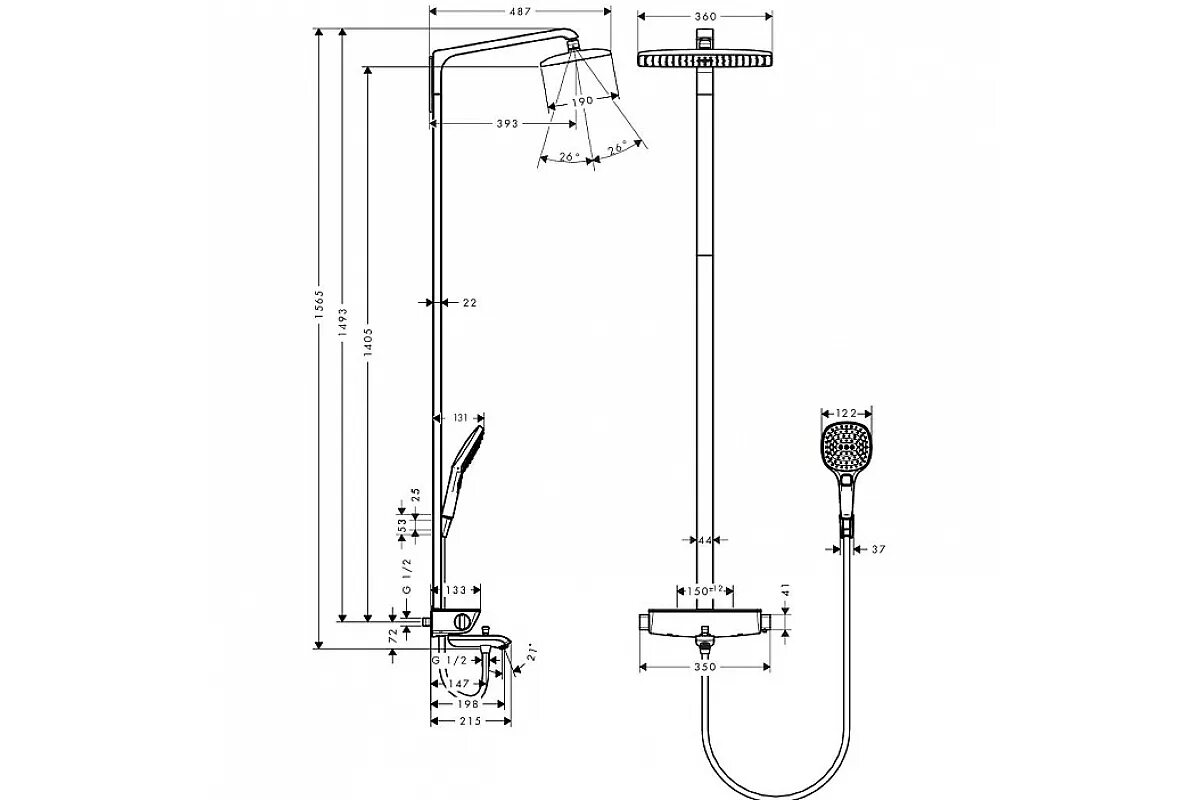Душевая стойка Hansgrohe Raindance select e 360 Showerpipe 27113400. Hansgrohe Raindance e Showerpipe 360 1jet. Душевая стойка Hansgrohe Raindance select e 360 Showerpipe 27113000 хром. Raindance e Showerpipe 360 1jet термостат.