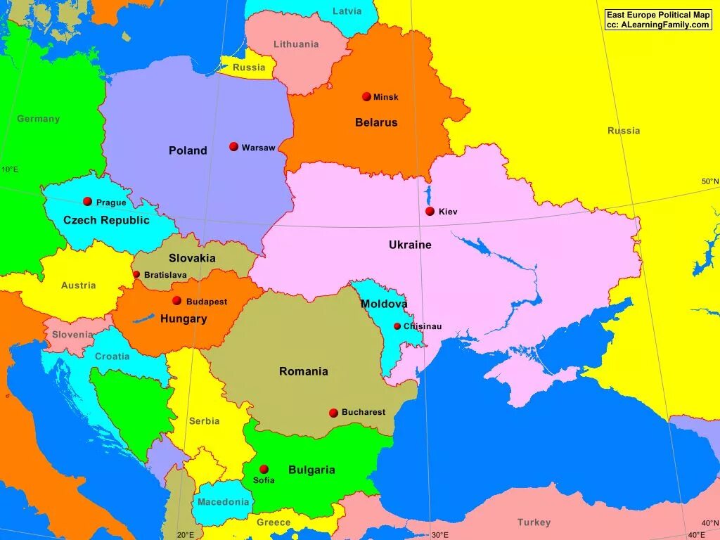 Восточной европы а также. Eastern Europe political Map. Восточная Европа. Страны центральной и Восточной Европы. Карта центральной и Восточной Европы.