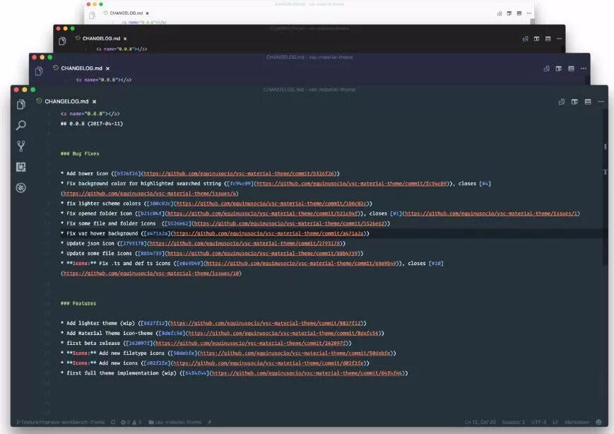 Vs code ссылки. Темы vs code. material theme visual studio. vs code цветовая схема. visual studio code themes.