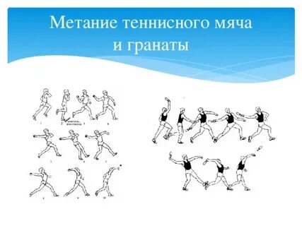 Техника метания мяча упражнения