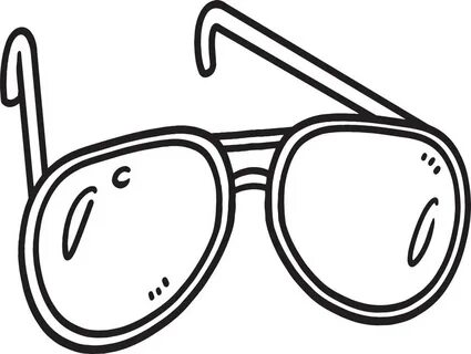 Sunglasses Isolated Coloring Page for Kids 12902522 Vector Art at Vecteezy