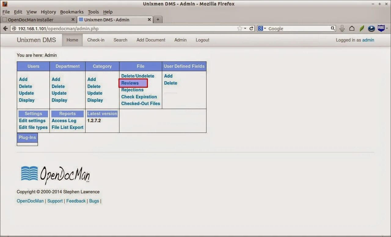 Document append. Opendocman. select document.