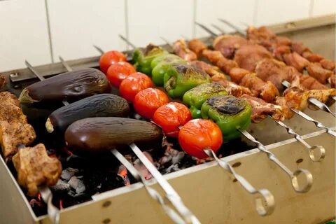 Приготовить овощи на шампурах