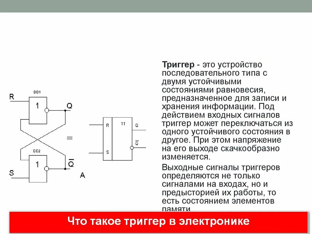 RS триггер. Триггер электроника. RS-триггер в электронике. Схема электроники триггер.