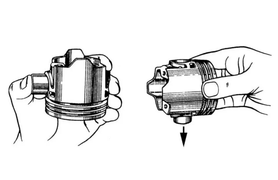 Смещение поршня. Стык стопорного кольца поршневого пальца. Поршневой палец в поршне. Люфт поршневого пальца в поршне. Смещение поршневого пальца.