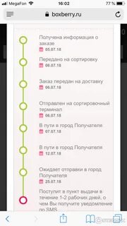 Boxberry смс