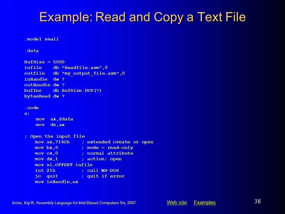 Bytes file read