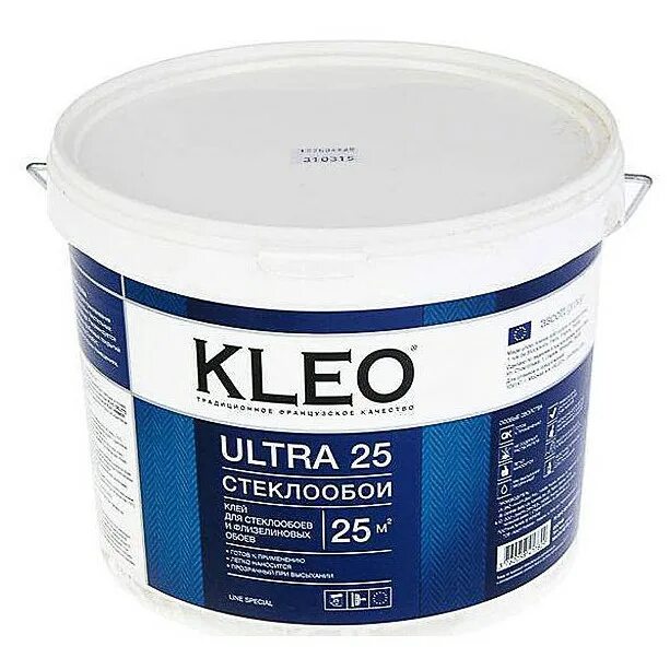 Kleo ultra для стеклообоев. Клей Kleo Ultra 25 д/стеклообоев 25кв.м. Kleo Ultra 25 флизелиновые. Клео клей 10л. Клей для стеклообоев 5 кг.