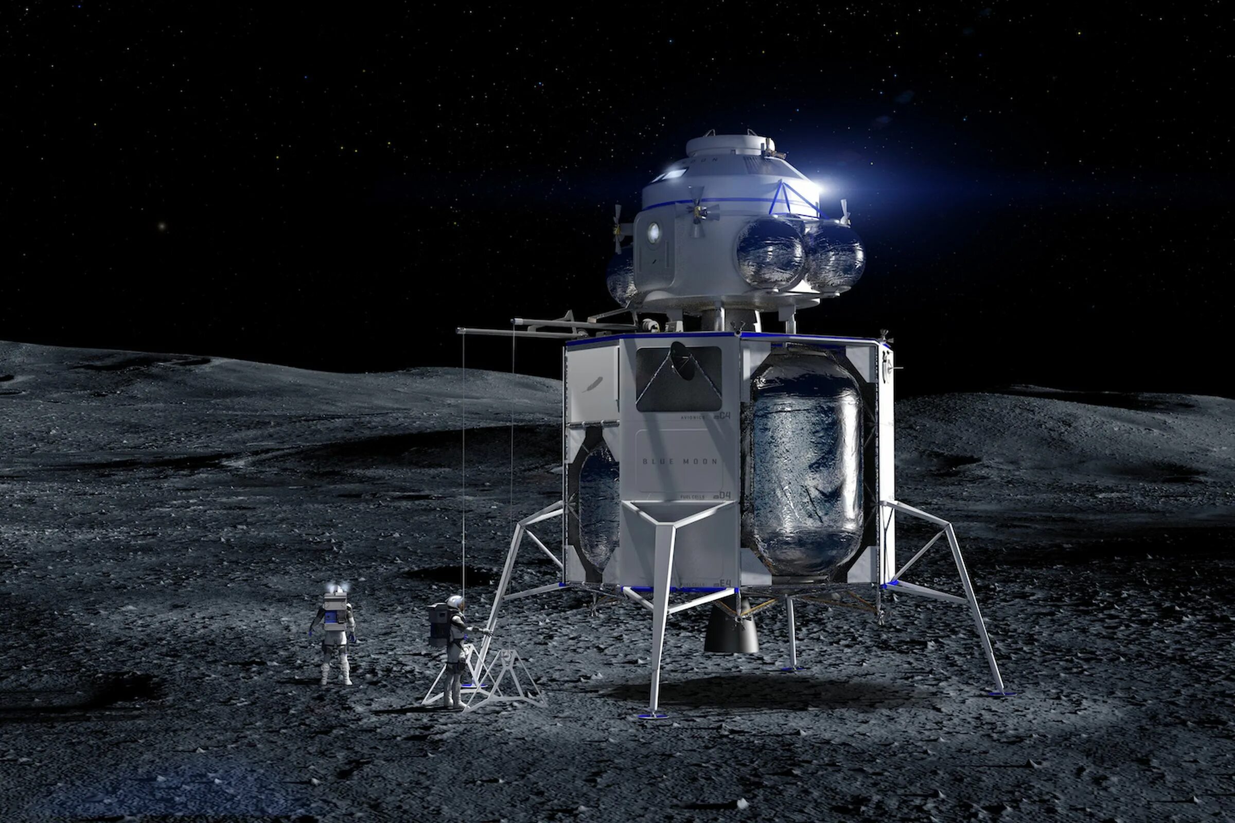 Lunar Lander космический аппарат. Лунный посадочный модуль Blue Moon. Лунный посадочный модуль Аполлон. Корабль на поверхности луны