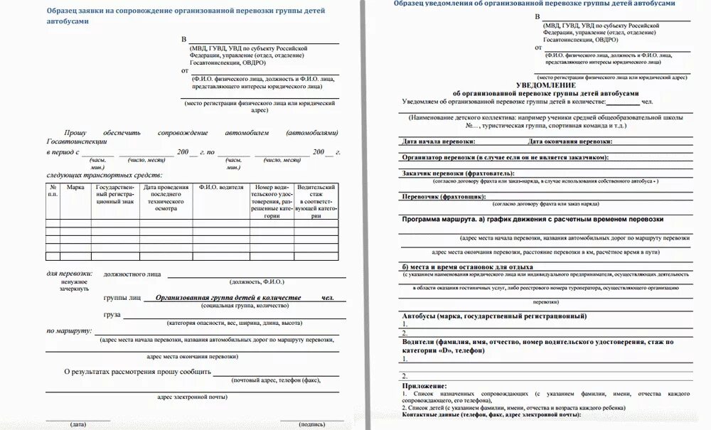 Какие документы на автобусом. Уведомление об организованной перевозке группы детей автобусами. Уведомление ГАИ О перевозке детей автобусом. Уведомление об организованной перевозке детей автобусом бланк. Уведомление ГАИ О перевозке детей автобусом образец.