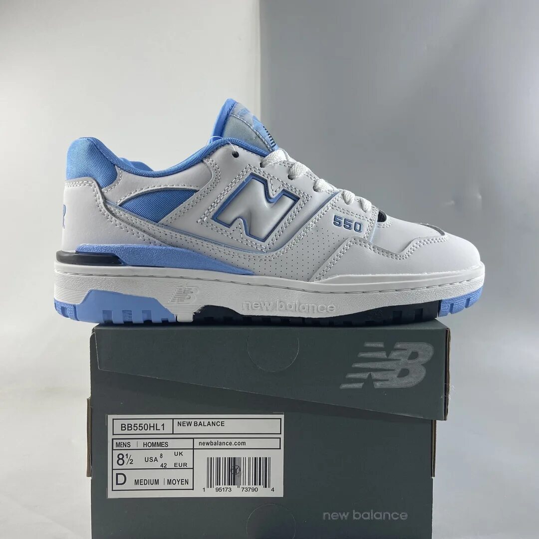 Кроссовки Нью беленс 550. New Balance 550 UNC. New Balance 550 UNC White University Blue. Нью бэланс 550 белые. Балансы 550 кроссовки