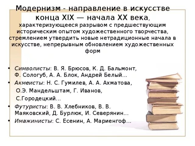 Укажите литературное направление xx века. Модернистские направления в литературе 20 века. Модернизм в литературе 20 века. Направления модернизма в литературе 20 века. Течения модернизма в русской литературе.