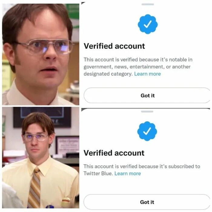 Account is not verified. Identity theft is not a joke jim. тоби магуайр мем. офис твиттер. пустой офис твиттера.