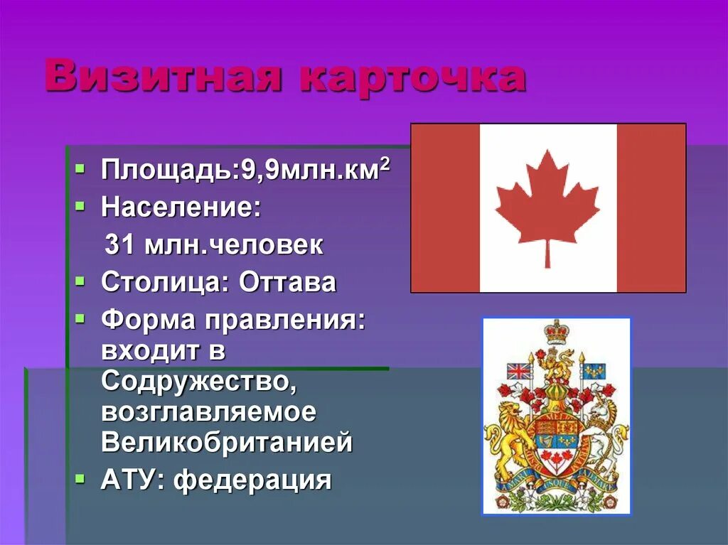 Визитная карточка Канады. Визитная карточка Канады география. Визитка Канады. Визитная карточка по Канаде. Визитка география