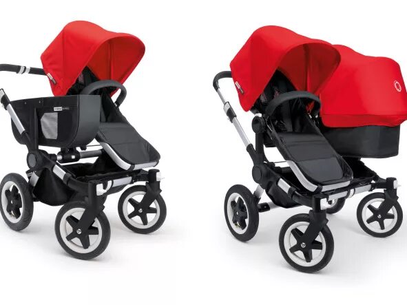 Коляска для погодок люлька и прогулка. Bugaboo donkey twin 2в1 красная. бугабу коляска 2в1 красная. коляска для погодок люлька и прогулка одновременно.