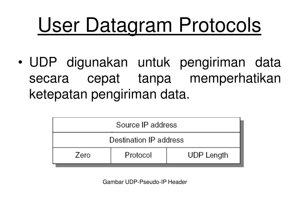 User datagram protocol