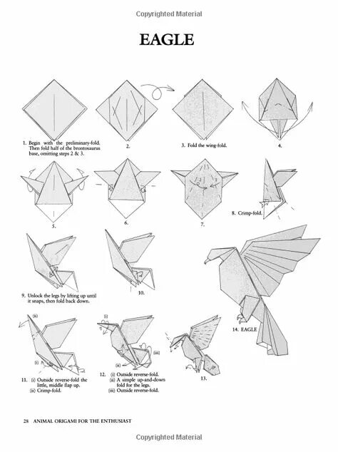 Simple origami for kids and their parents. Selection of funny and cute figures D