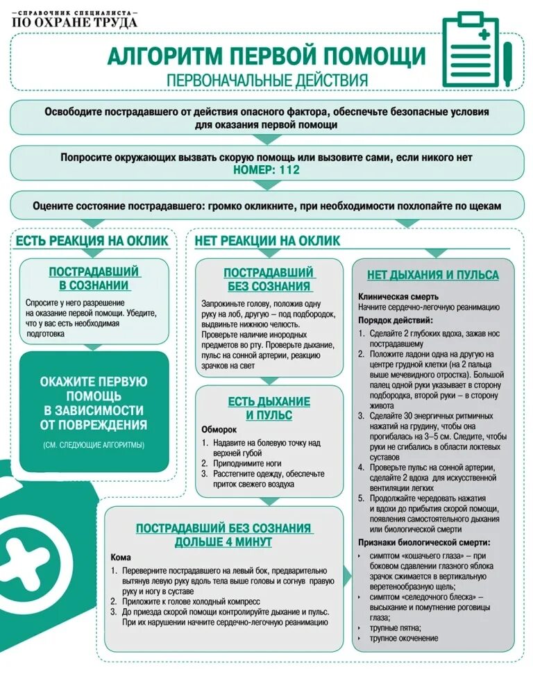 Организации и действия оказываемые. Алгоритм первой помощи охрана труда. Алгоритм первой помощи первоначальные действия. Оказание первой помощи пострадавшим алгоритм действий. Алгоритм действий оказания первой.