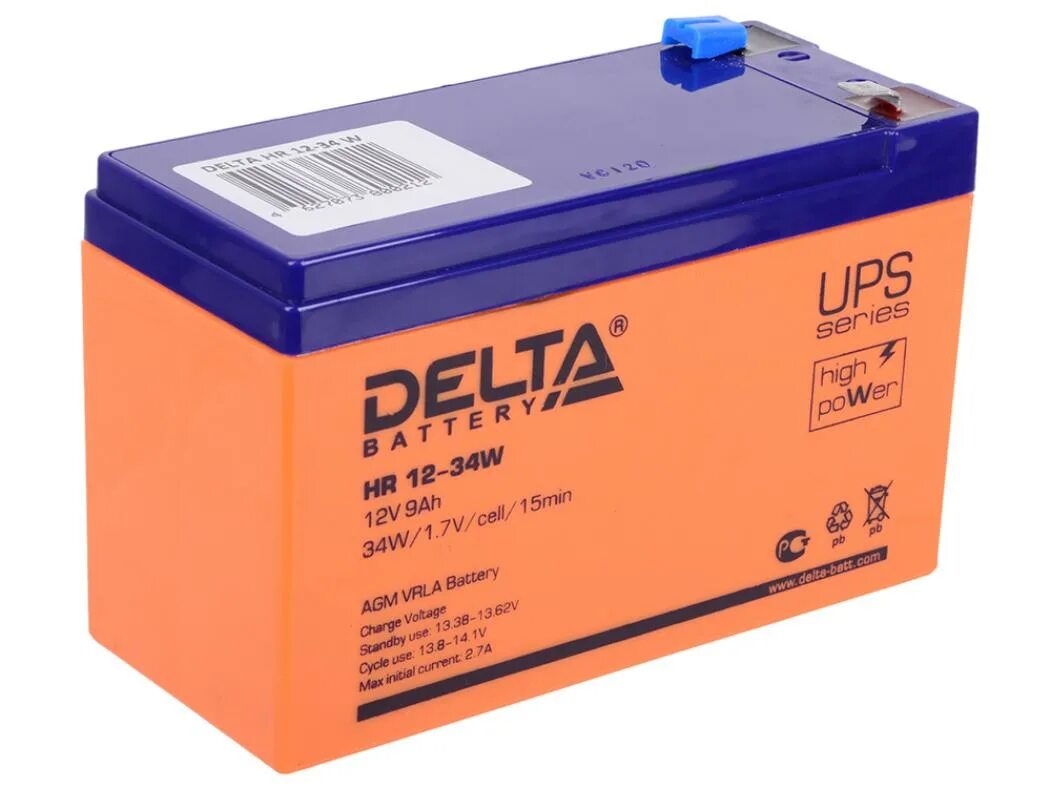 12v 9ah купить. Аккумуляторная батарея Delta HR 12-34w. Батарея Delta HR 12-34 W. Delta hr12-12 (12в/12ач). Аккумулятор 12v 9ah Delta DTM.