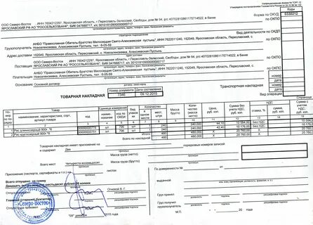 Грузополучатель в накладной