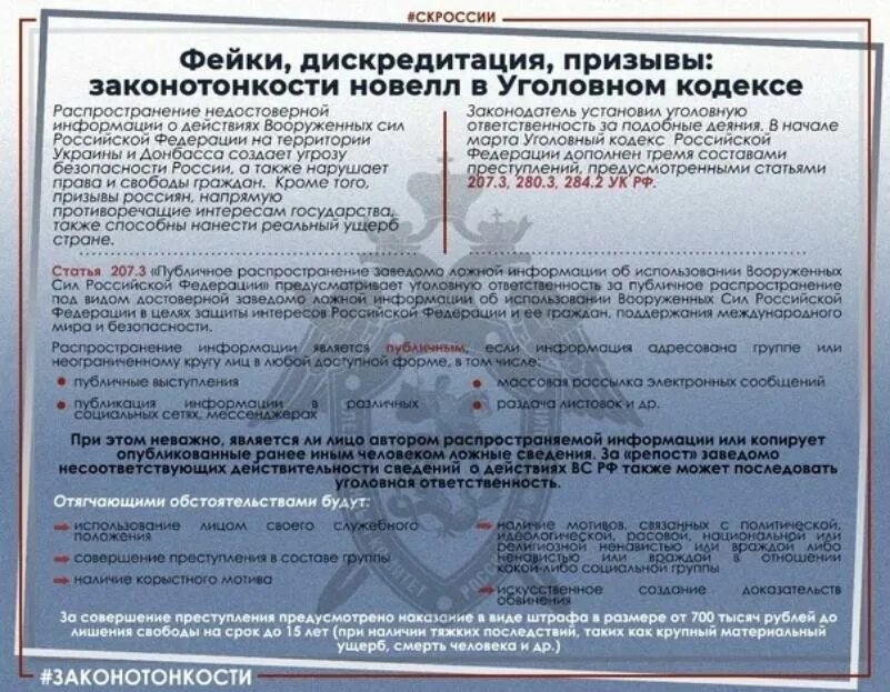 Публичное распространение заведомо ложных сведений. Публичное распространение заведомо ложных сведений