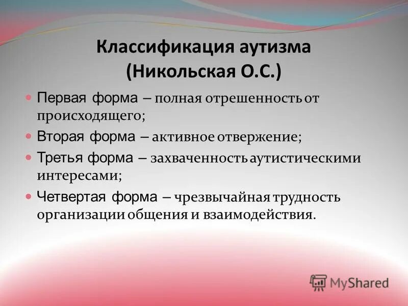 классификация аутизма по никольской. классификация детей с рда о. классификация детей с рас о. классификация детского аутизма по никольской. классификация аутизма по никольской.