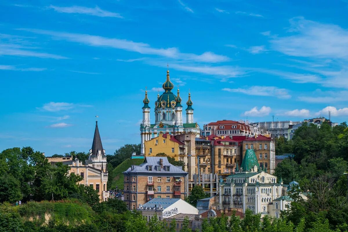 Остра киев. Остра киев. Воздвиженка киев. Киев андреевский спуск вид сверху. Киев панорама.
