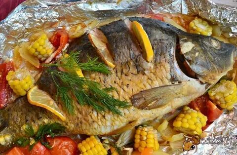 Рецепт карп запеченный с овощами