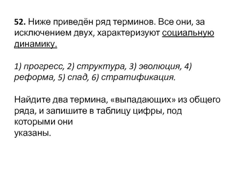 Термины характеризующие социальную динамику. Ниже приведен ряд терминов. Социальную динамику характеризуют ниже приведён ряд терминов. Ниже приведён ряд термитов