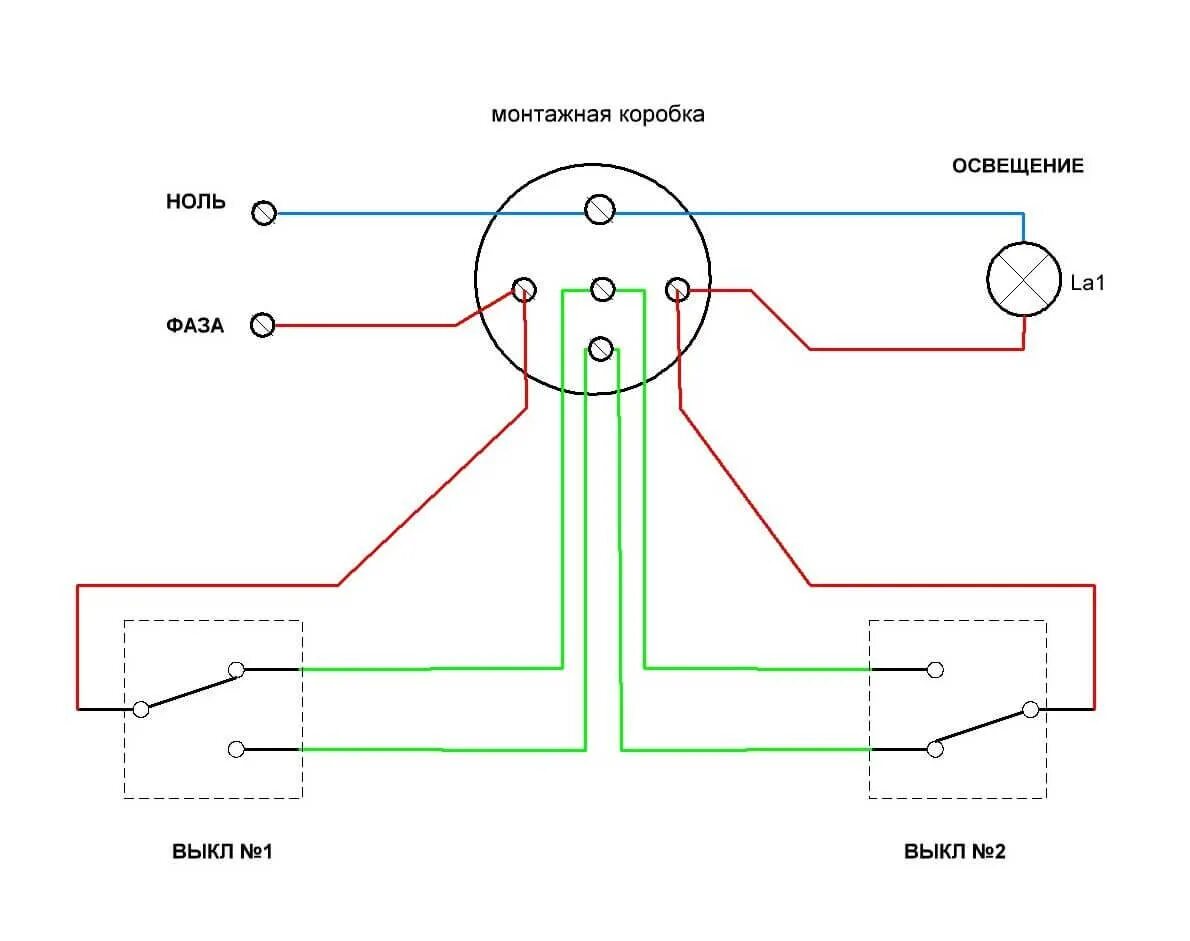 Подключить электрический выключатель. Схема соединения 2 проходных выключателей. Переключатель электрический проходной схема подключения. Схема схема подключения проходного выключателя. Схема расключения проходных выключателей с 2 мест.