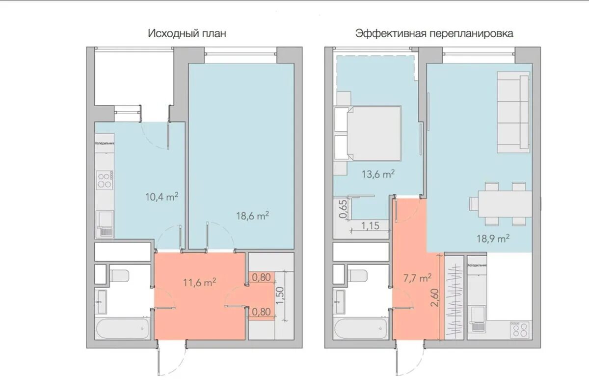 Как переделать однокомнатную квартиру в двухкомнатную. Планировка из однушки в двушку 45 кв. планировка из однушки в двушку 40 кв. перепланировка однокомнатной квартиры в двухкомнатную 40. перепланировка однокомнатной квартиры.