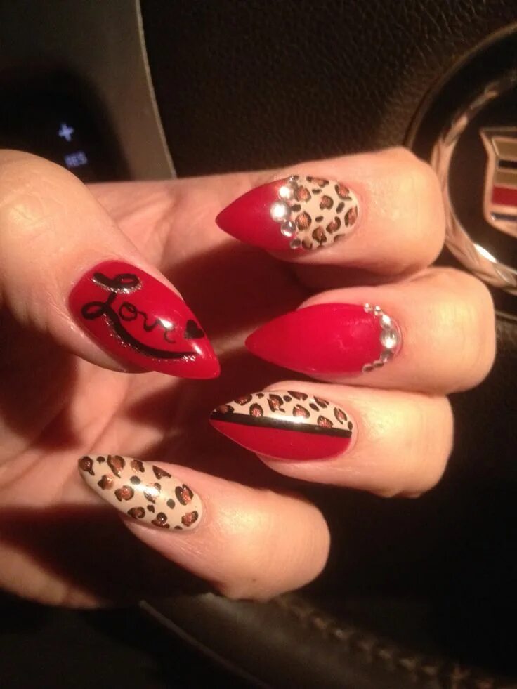 Pin by Suzanne Perkins on nails (With images) Red nails, Nails, Cheetah nail des