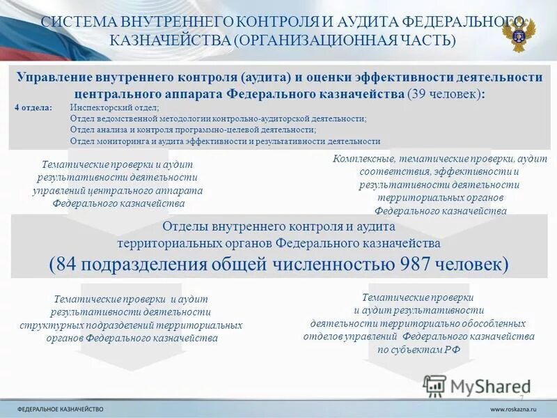 внутренний финансовый контроль федерального казначейства