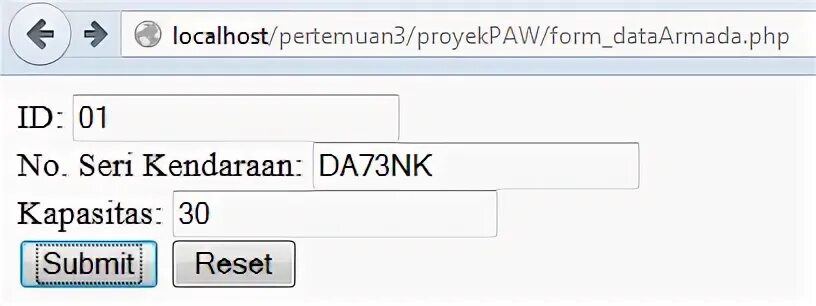 Password reset submitted. Password reset submitted