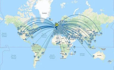 Мировая карта полетов в реальном времени