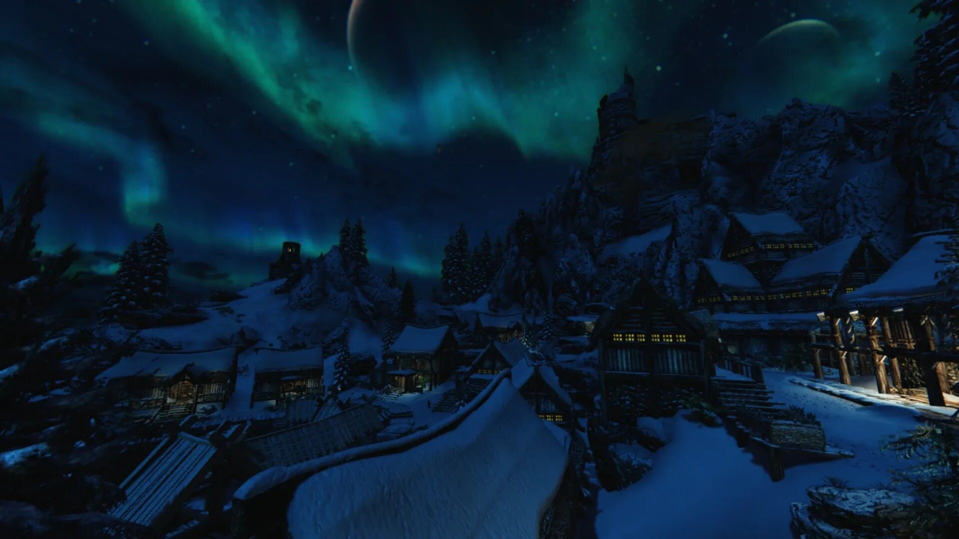 Ночной скайрим. Виндхельм северное сияние. виндхельм арт. dawnstar skyrim art. храм призывателей ночи скайрим.