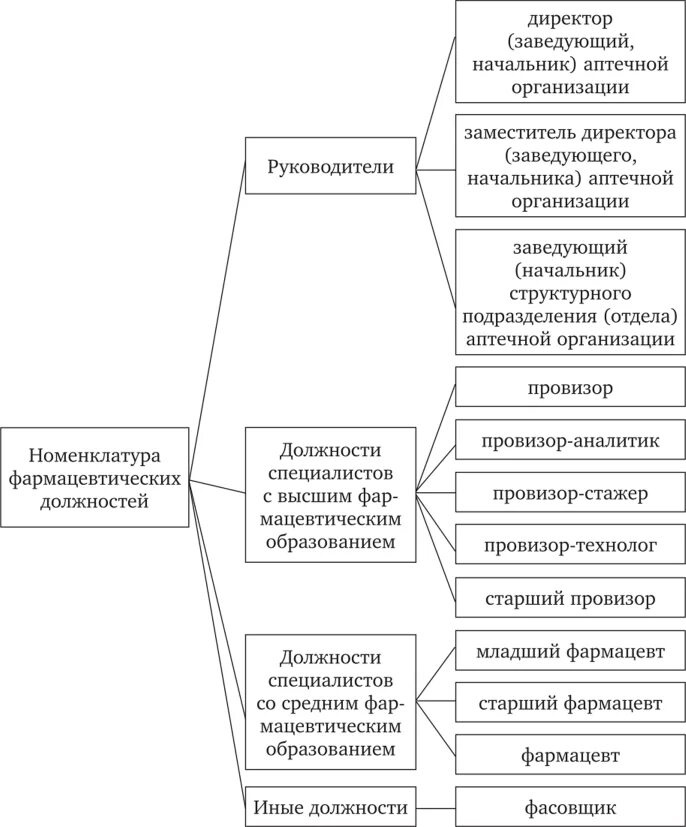 Номенклатура аптечных должностей. Иерархия должностей в фармацевтической компании. Должности в аптечной организации. Субъекты розничной торговли. Организация розничной фармацевтической организации