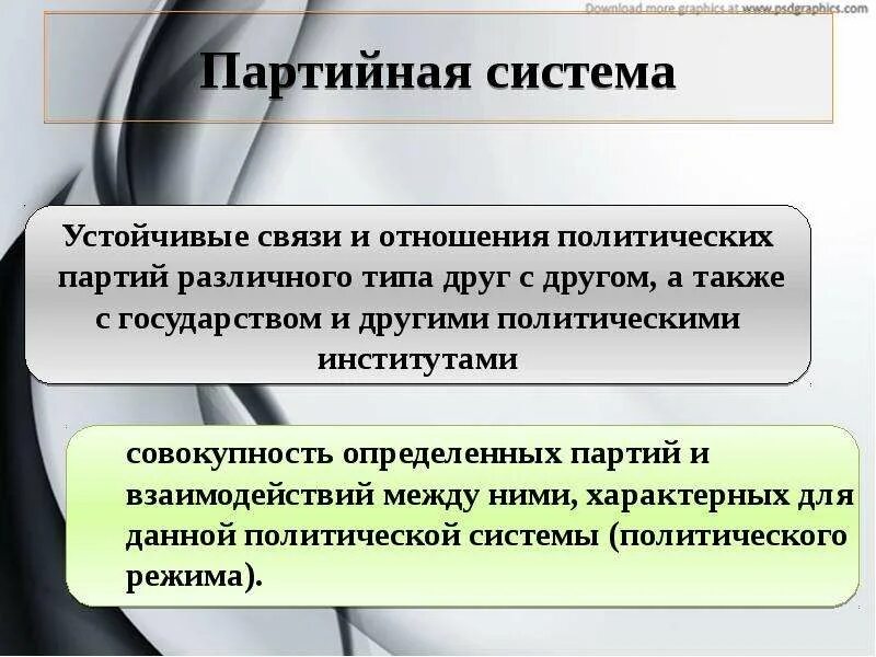 Партийная система. Типы партийных систем. Партийная система и ее типы. Политические партии и партийные системы.