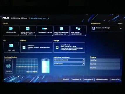 Настройка биоса асус