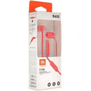 Проводные наушники JBL Tune 110, красный 