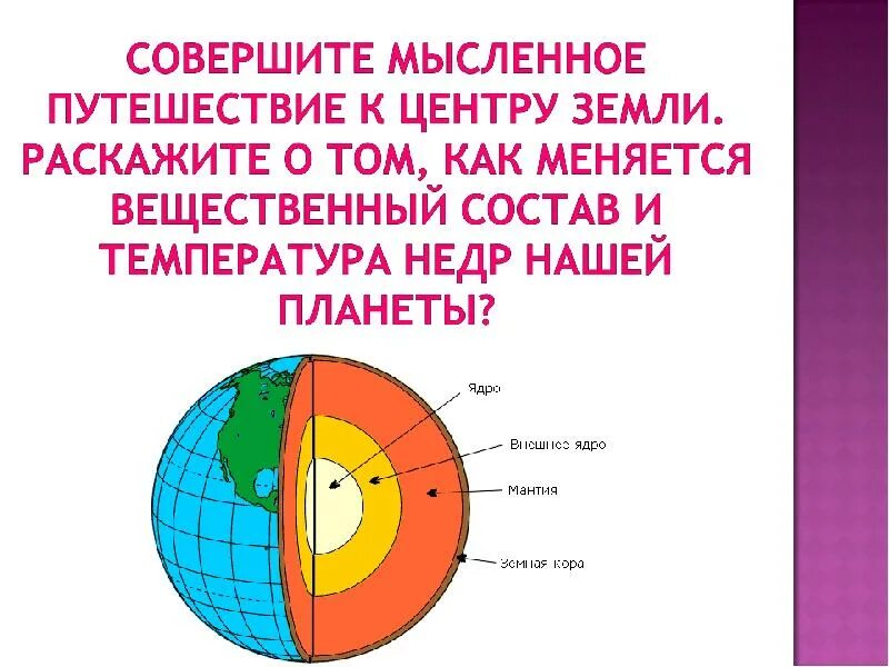Центр земли что это. Совершите мысленное путешествие к центру земли. как меняется вещественный состав и температура недр нашей планеты. температура недр земли. расскажите о том как меняется температура недр нашей планеты.