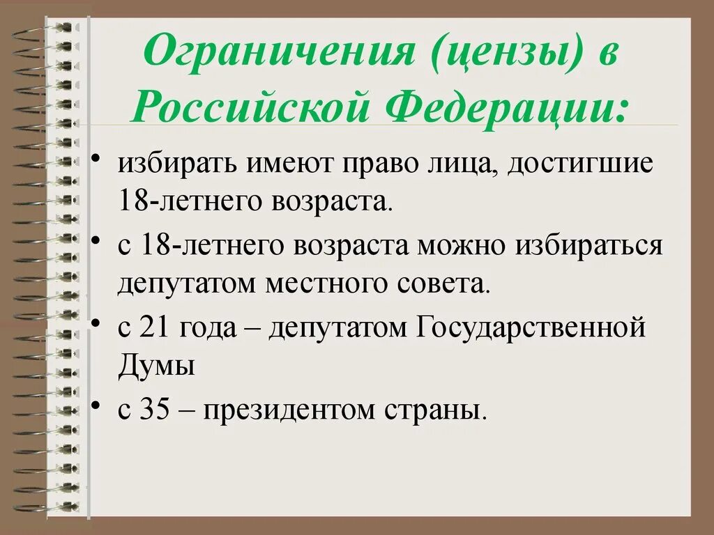 Цензы в российской федерации. Цензы в РФ. Выборные цензы в РФ. Совет Федерации цензы.