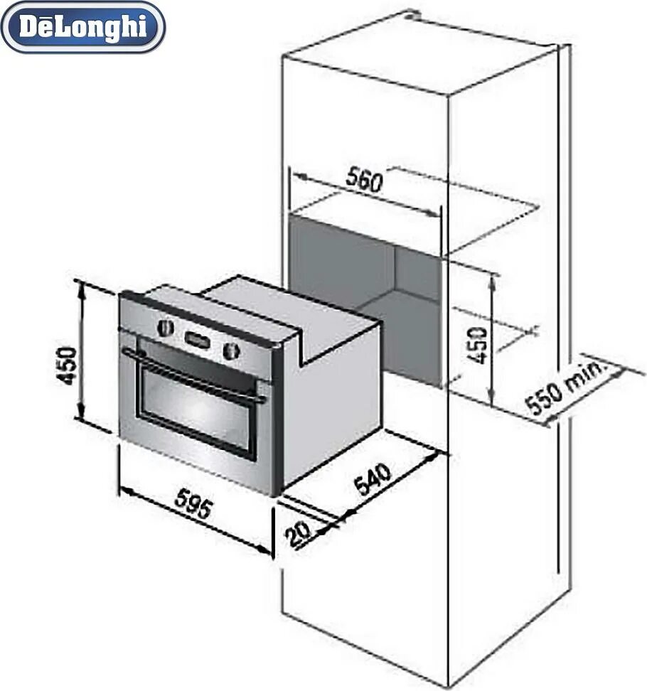 Маленькие встроенные духовки. Электрический духовой шкаф de'Longhi slm 6 Rus. Духовой шкаф электрический встраиваемый 45 см ширина высота 45. Духовой шкаф электрический встраиваемый 45 см габариты. Духовой шкаф электрический глубина встраивания 45.