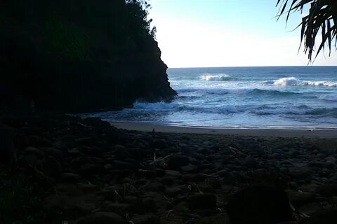 Dark beach
